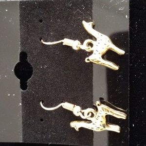 Goldtone French Hook Llama Earrings (RFL)